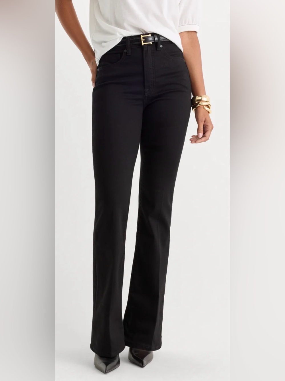 NWT GOOD AMERICAN SIZE 22 classic bootcut jeans black jeans